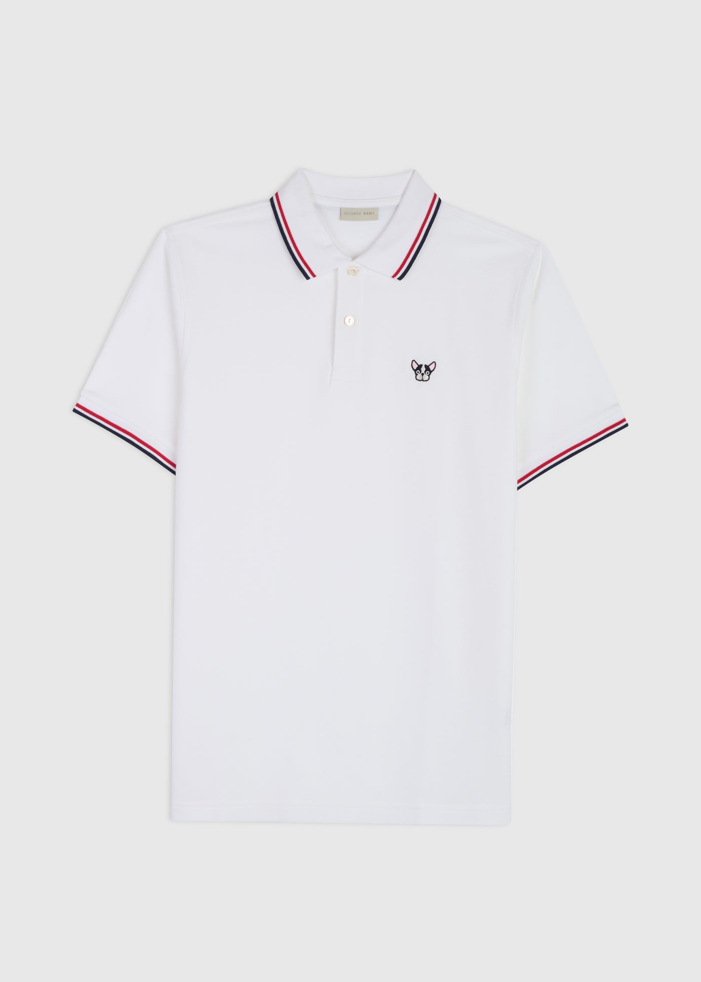 The Met White Red Polo