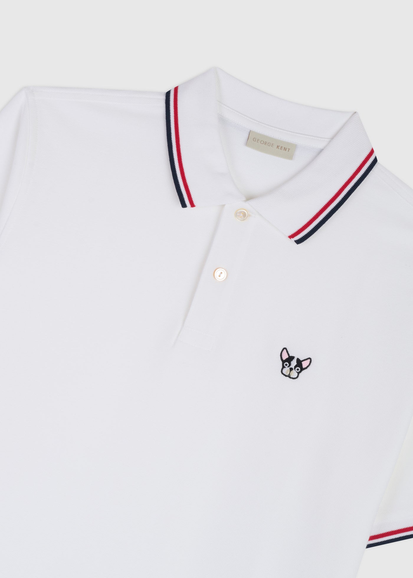 The Met White Red Polo