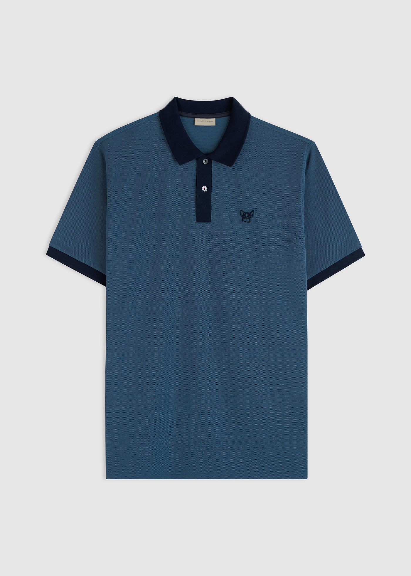 Oxford Pique Eclipse Blue Polo