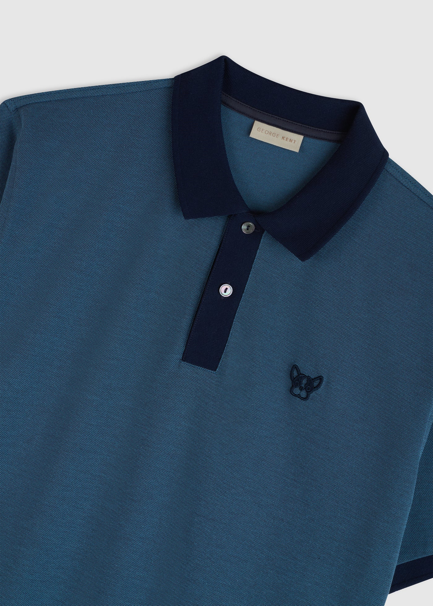 Oxford Pique Eclipse Blue Polo
