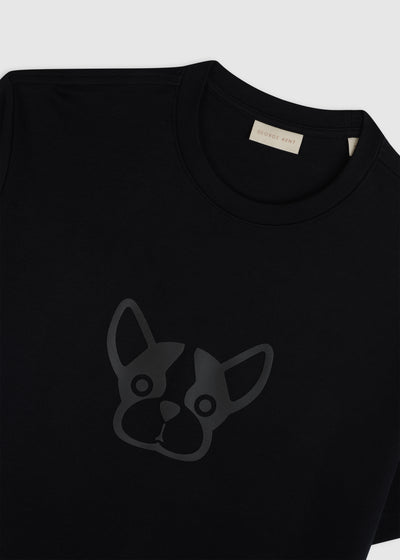 Monochromatic 3D Black Tee