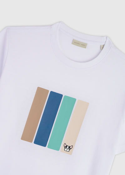 Color Bars White Tee