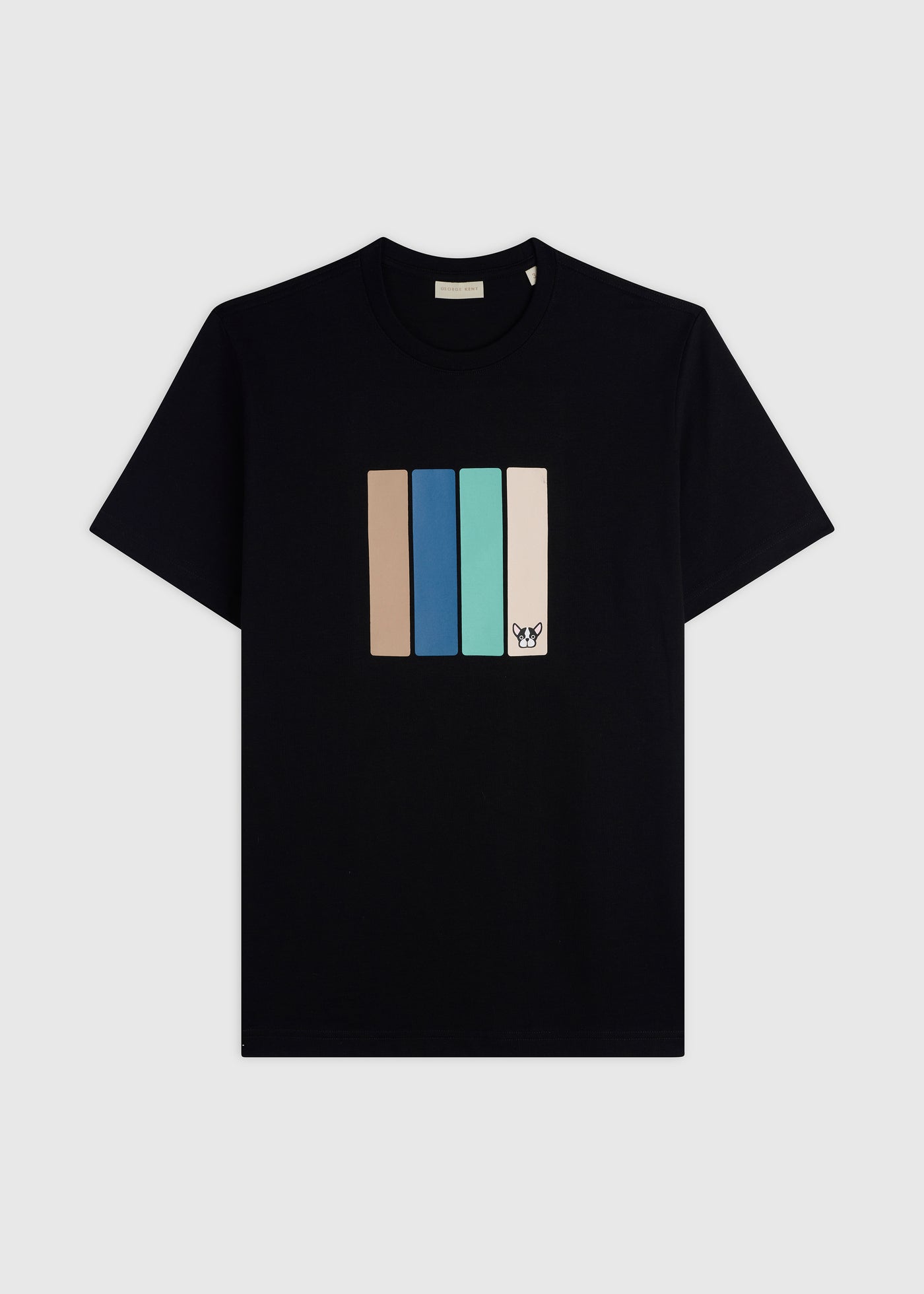 Color Bars Black Tee