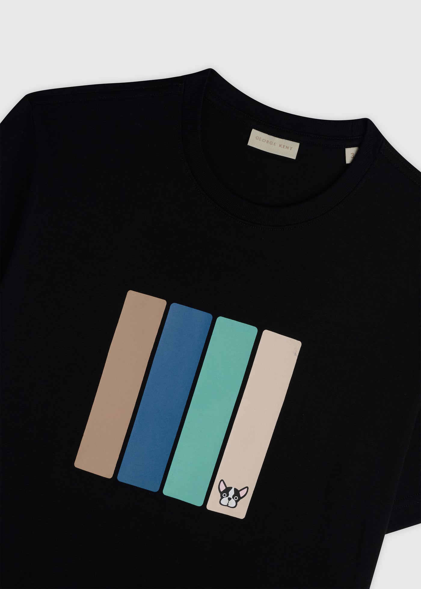 Color Bars Black Tee