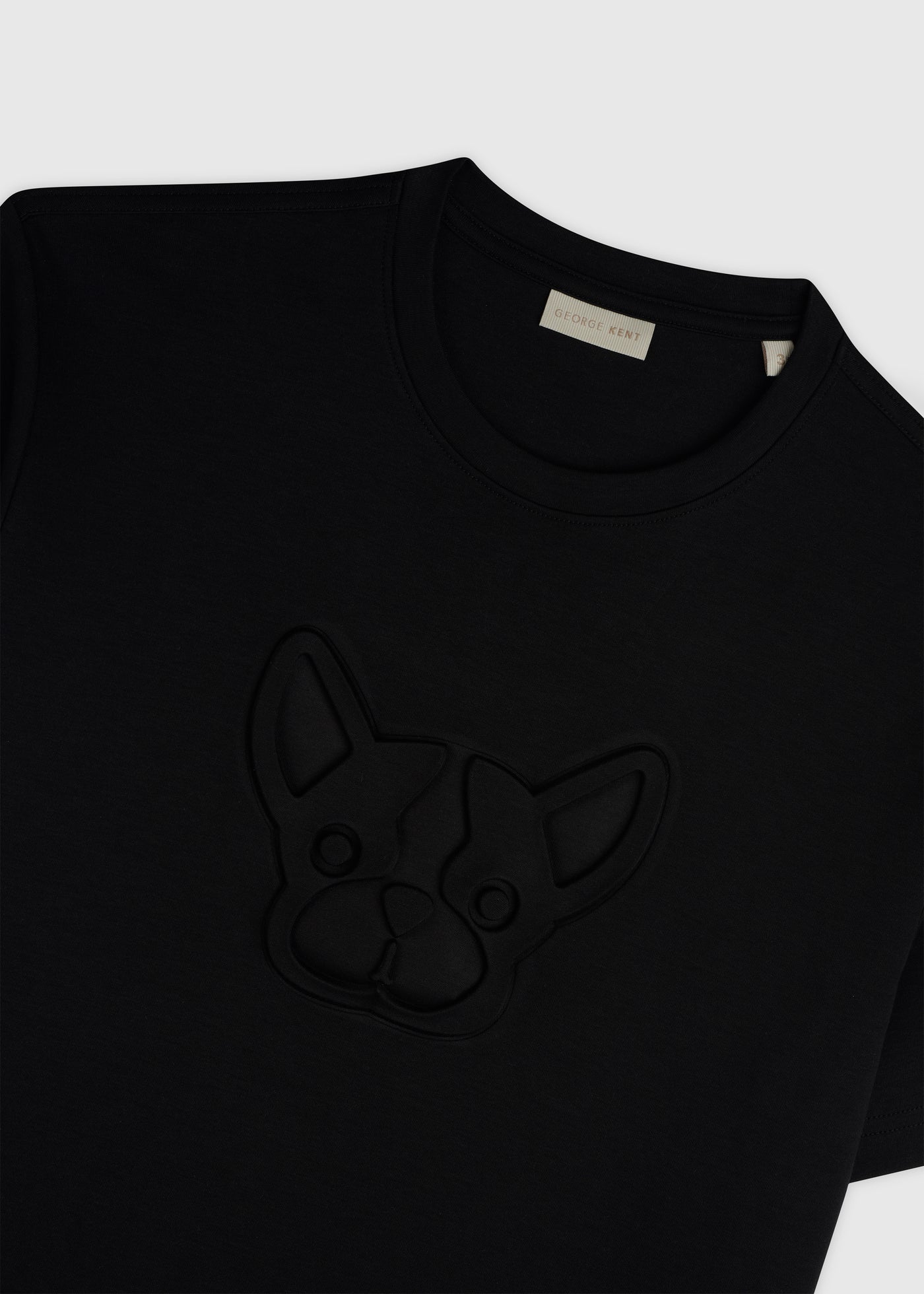 Embossed Logo Black Tee
