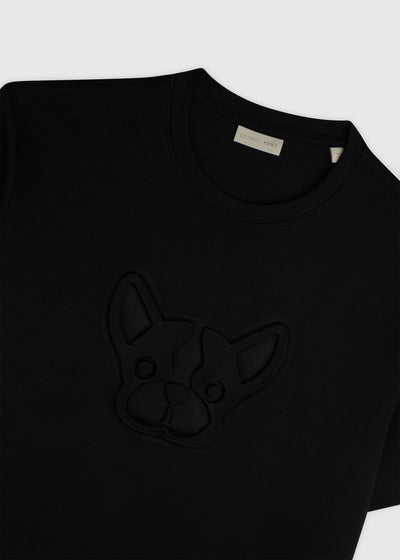 Embossed Logo Black Tee