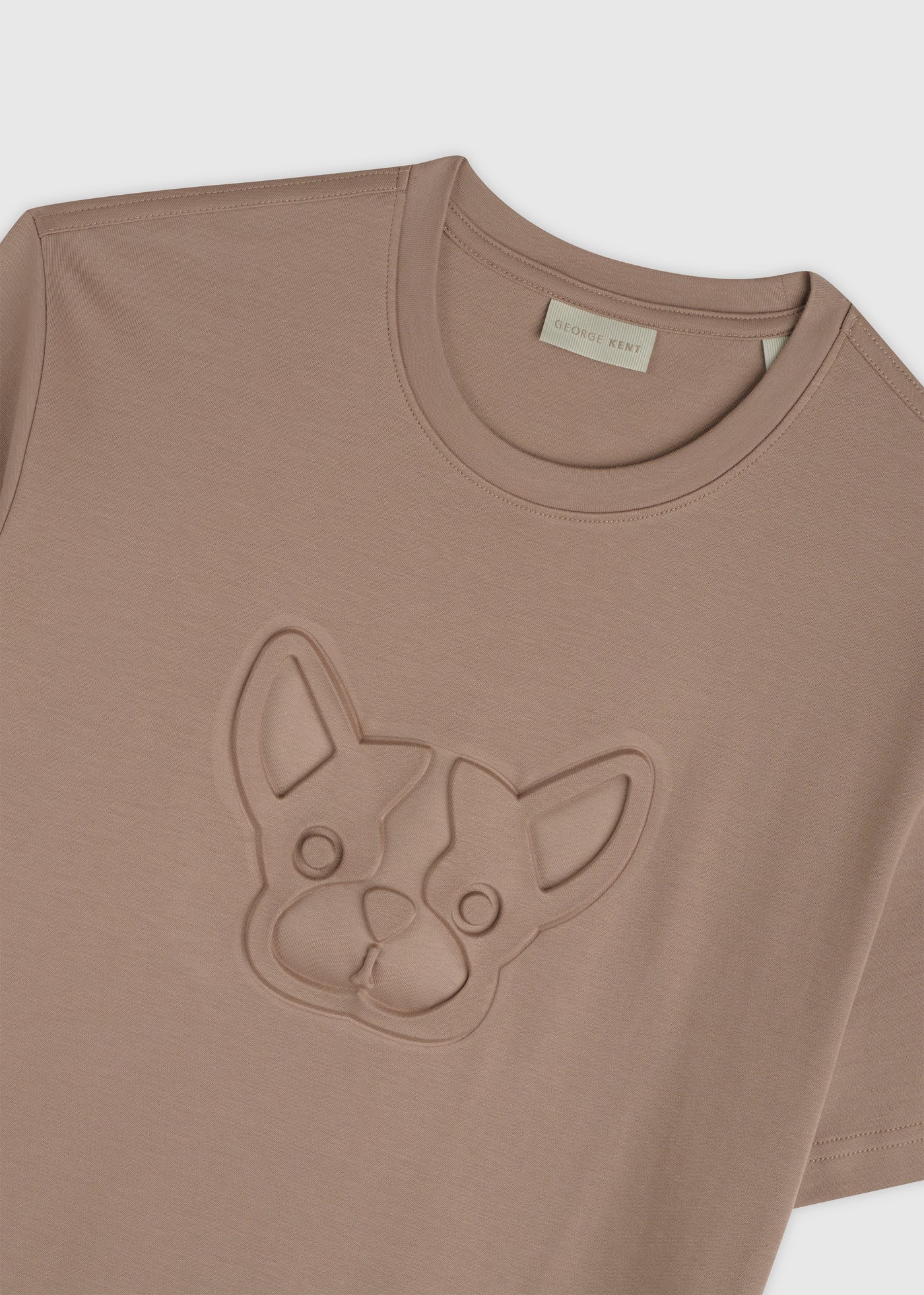Embossed Logo Almondine Tee