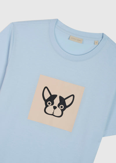 Monochrome Box Baby Blue Tee