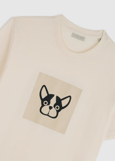 Monochrome Box Antique White Tee