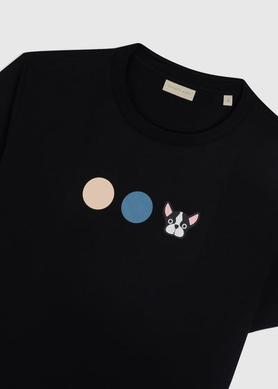 Multicolor Black Tee