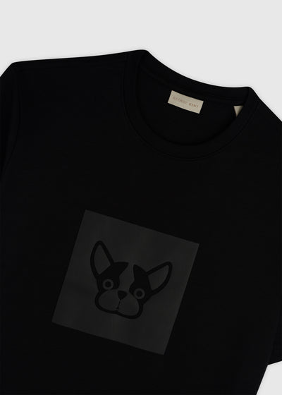 Lineal Box Black Tee