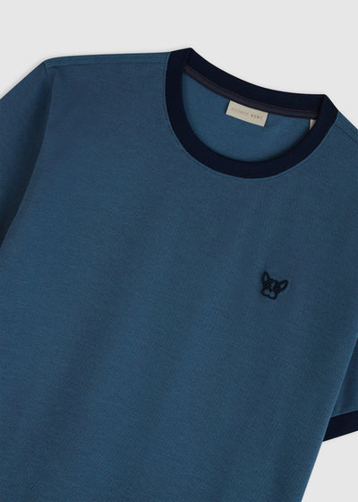 Oxford Pique Eclipse Blue Polo